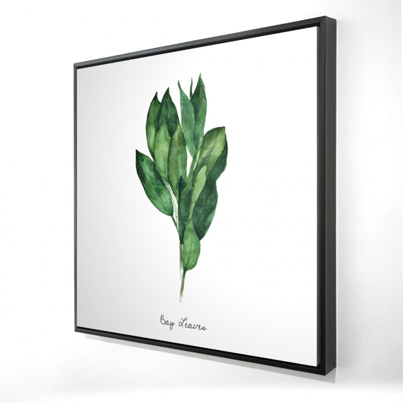 Ensemble de feuilles de laurier - 36 po x 36 po, toile encadrée