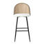 Boho Upholstered Counter Stool with Metal Frame