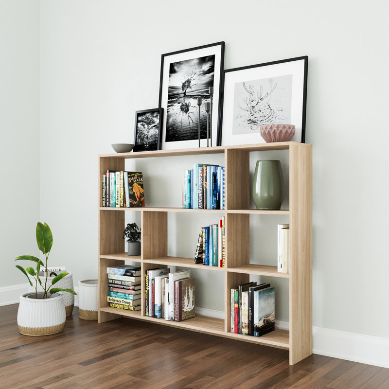 Komar 119.6cm H x 152.2cm W Standard Bookcase, Oak