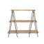 Étagère de rangement en bois brun à 3 tablettes