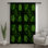 Rideaux vert à motif floral, voilages et voilages à motif floral - 1 panneau