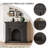 43.31"Retro Black Fireplace Mantel
