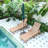 Adjustable Chaise Lounge – All-Weather Poly Lumber Recliner for Pool, Patio & Porch – 5-Position Backrest, 350lb Capacity, Wood-Like Finish-2010288449