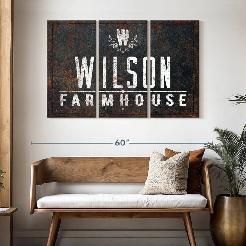 Plaque murale Wilson Farmhouse, H 32 po x l 50 po