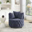Chaise pivotante rembourrée et capitonnée en velours-951953039