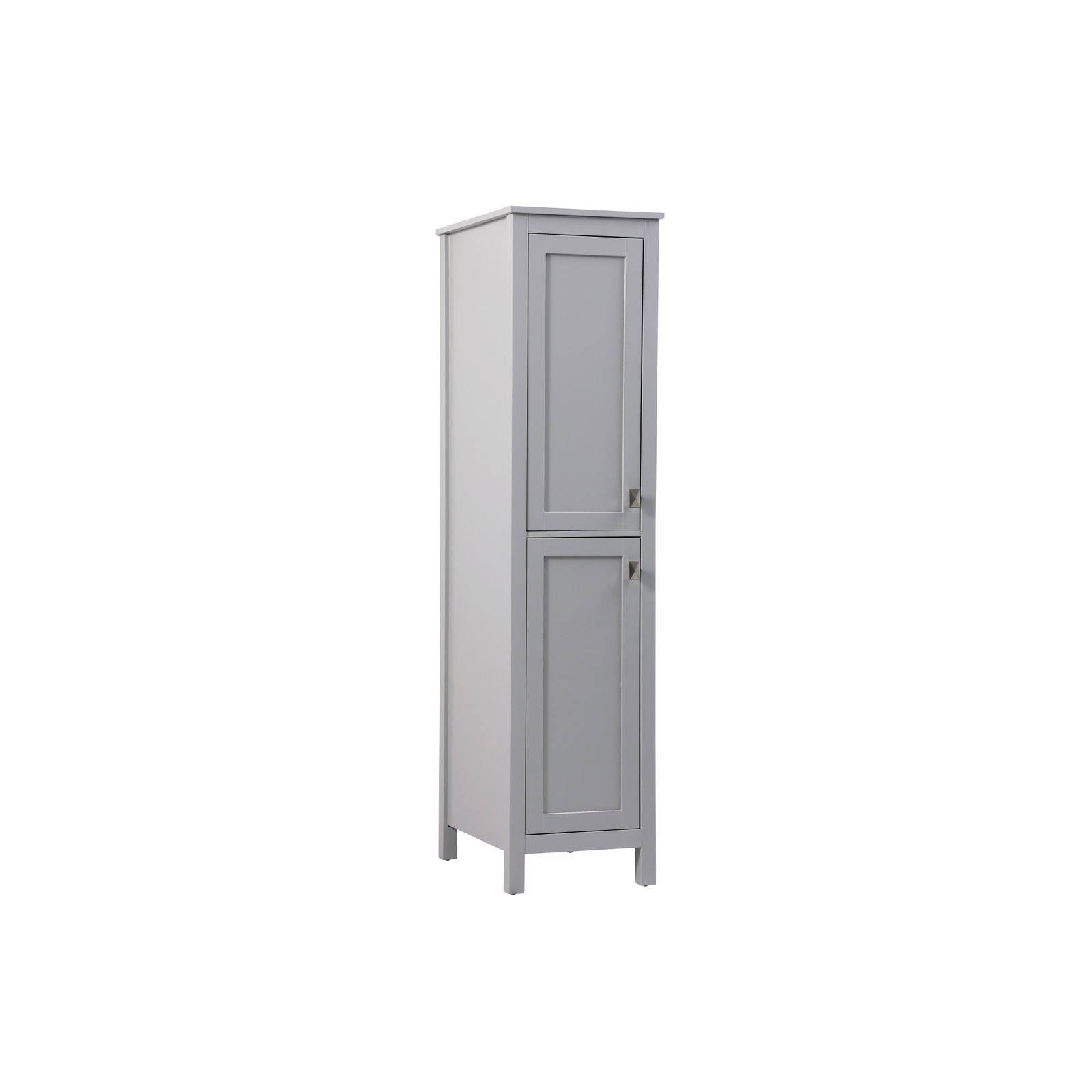 Destinymarie Linen Cabinet, Grey/Brushed Nickel, 65"H x 16"W x 22"D