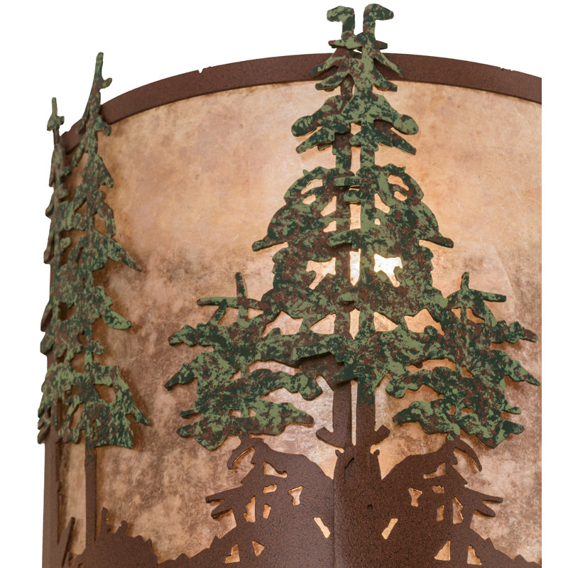 Rustic Lodge Flush Mounted Sconce