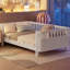 Lit plateforme en bois pour enfants Lit en bois à profil bas avec rails pour filles et garçons
