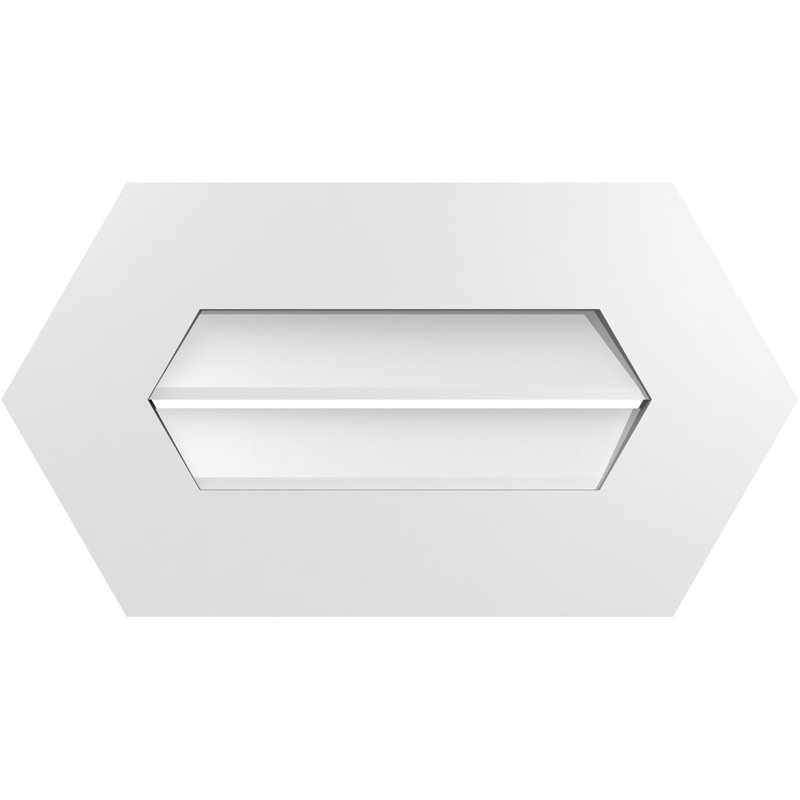 Évent horizontal fonctionnel à pignon en uréthane à surface horizontale Signature, H 12 po x l 22 po x P 1 po
