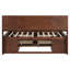Lit double pleine grandeur avec tablettes de rangement, 4 tiroirs et 2 armoires, structure en pin massif brun antique