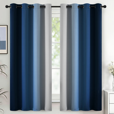 Rideaux occultant et isolants occultant bleu ombré