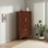 Armoire de rangement pour garde-manger de 53,5 po de hauteur, buffet moderne Mid-Century, armoire de rangement rétro avec portes et tiroirs pour le hall d'entrée, le salon, la cuisine et le garage