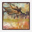 Orange, Brown & Blue By John Beard - Framed Gallery Wrapped Canvas Print Print by John Beard-701587627-701587628
