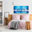 «Blue Abstract NYC Skyline» par Epic Portfolio, art mural en verre acrylique-448931731