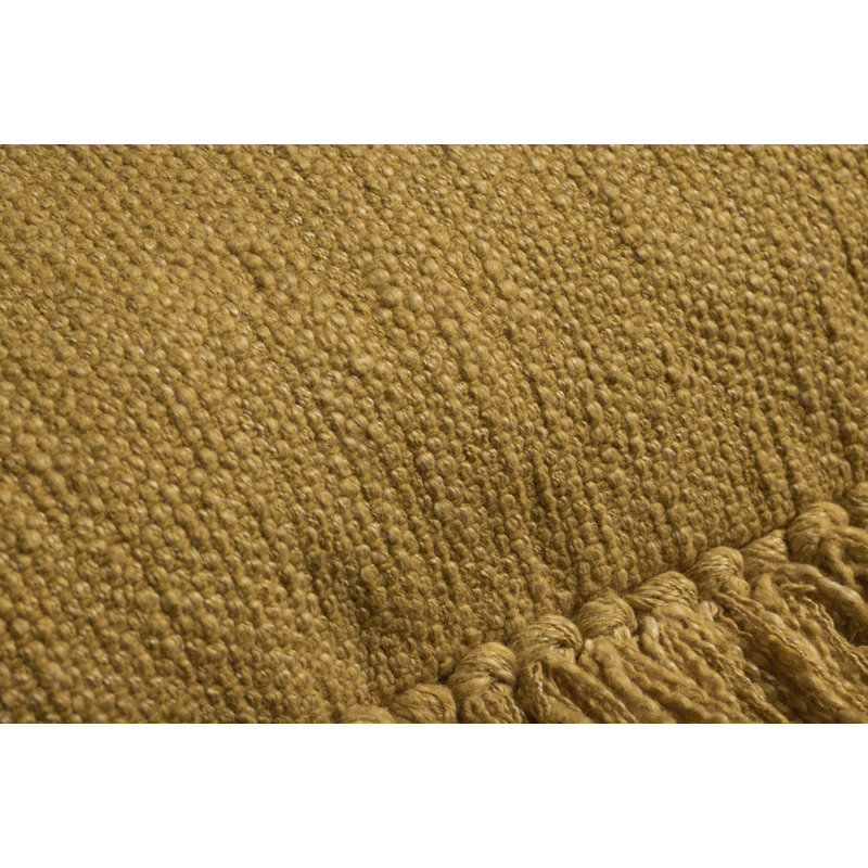 Coussin décoratif Magnolia Home par Joanna Gaines x Loloi Jett, Doré, Housse 22 po x 22 po avec duvet