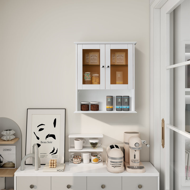 Armoire de salle de bain murale Camryn, Blanc