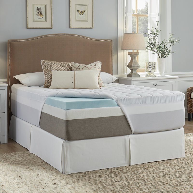 Surmatelas en mousse viscoélastique gélifiée et fibres Slumber Solutions, 4.5", Grand