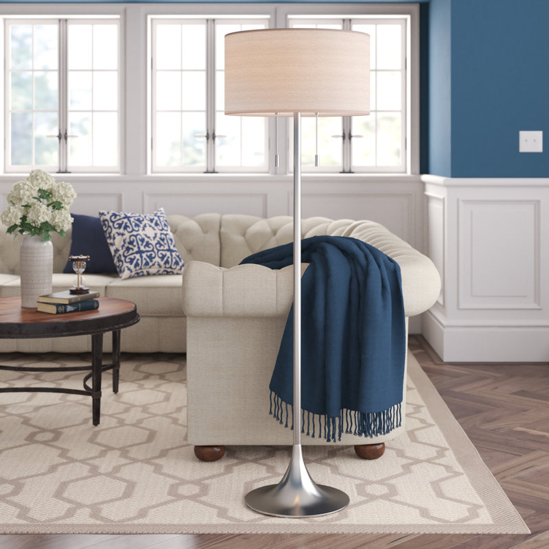 Stowe Floor Lamp - Brushed Steel, Brushed steel