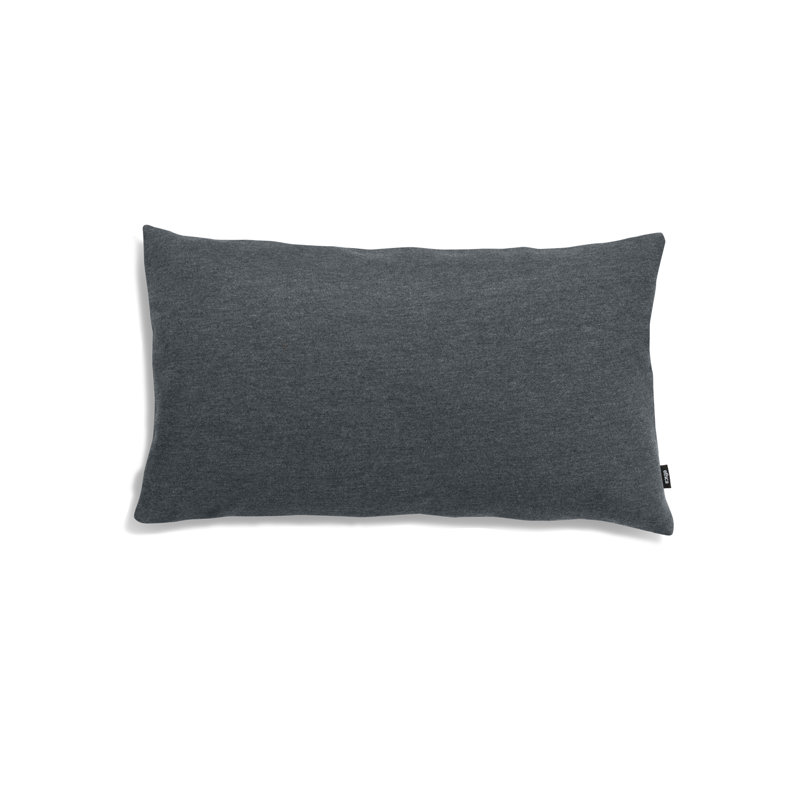 Cotton Blend Reversible Throw Pillow, Dark Gray