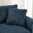 Blue Corduroy Lazy Chair With Ergonomic Design, Elastic , Suitable For Bedroom Windowsills Single - Person In Upholstery, Plastic Legs, Good Reading-544798167-544798189