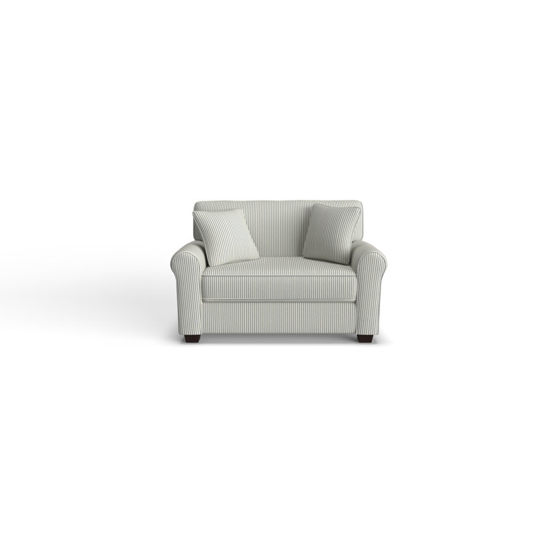 Shannon Upholstered 56'' Sleeper Sofa, Dark Walnut, Dove Gray