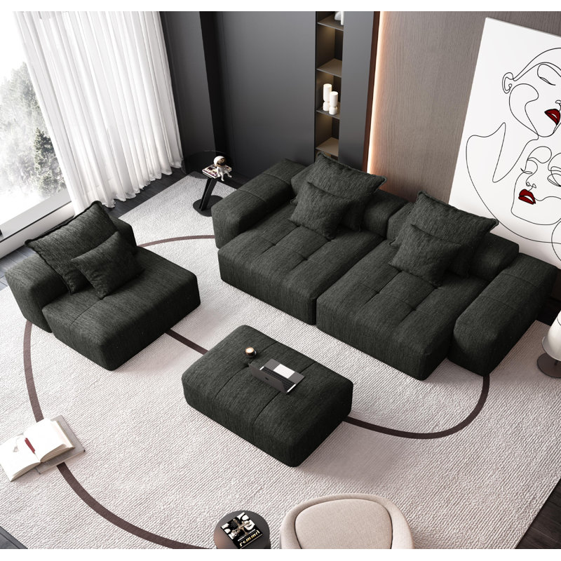Canapé modulaire surdimensionné Modern, Noir