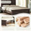 Lit plateforme en bois de pin avec tête de lit Vintage Town & Country, capacité 600 lb-1450096566-1450096568