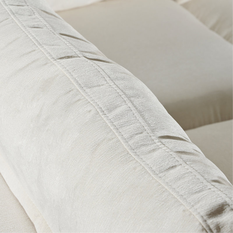 Dextin Upholstered L-Shaped Sectional Reversible, Beige 100% Polyester