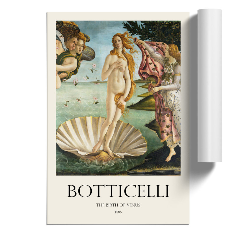 Birth of Venus Print by Sandro Botticelli - Wall Art, 59cm H x 42cm W x 0.1cm D