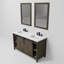 Ensemble de meuble-lavabo double 60 po x P 22 po Marsyas, robinet et miroirs 24 po-1041978633-1042548952
