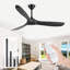 Solid Wood Ceiling Fan With Remote,3 Blade Reversible Dc Motor, Quiet Cooling For Living Room Or Bedroom-1596666740-1597329670