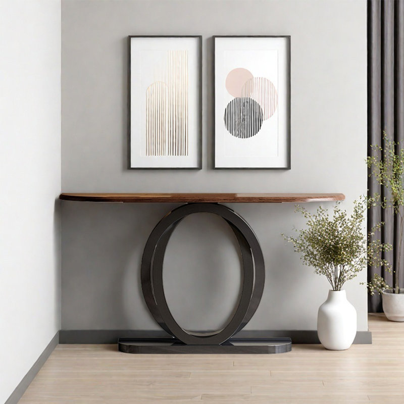 Modern Luxury Art Console Table, 33.46" H x 47.24" W x 13.78" D