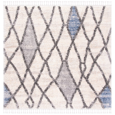Triplett Fringe Shag Performance Abstract Rug