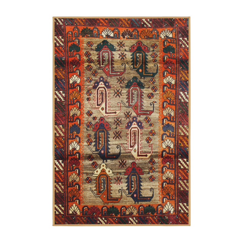 Tapis rouge à motif sud-ouest, Rectangle 8 pi x 12 pi