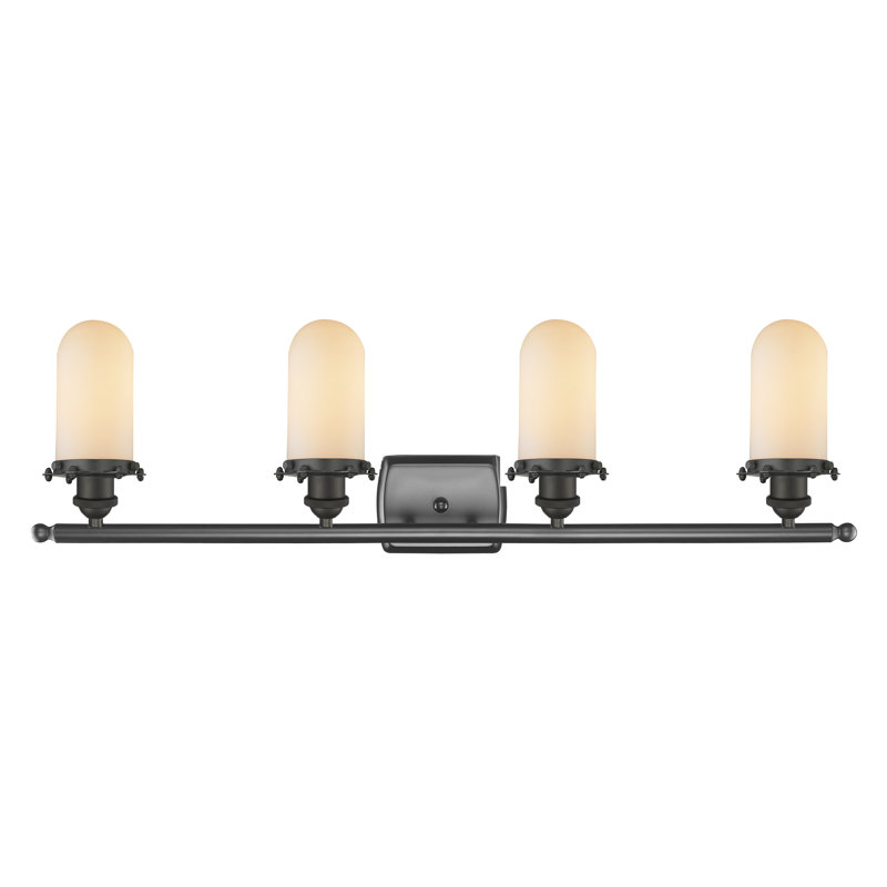 Éclairage pour meuble-lavabo 3 lumières Farview, Bronze huilé, DEL, Blanc mat