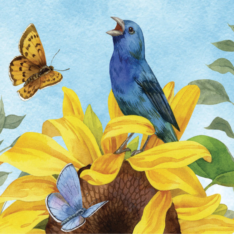 Sunflower Glory Suede Garden Flag