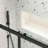 56"-60"W X 72"H Sliding Shower Door, Sliding Door, With 1/4" Tempered Glass And Matted Black Finish 6072-119845708