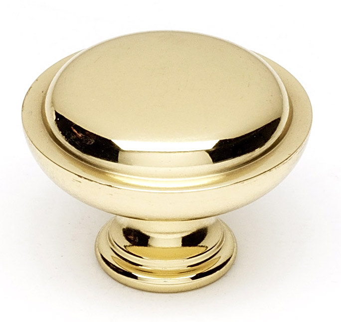 Mushroom Knob, Polished Brass, 1.25" H x 1.5" W x 0.75" D