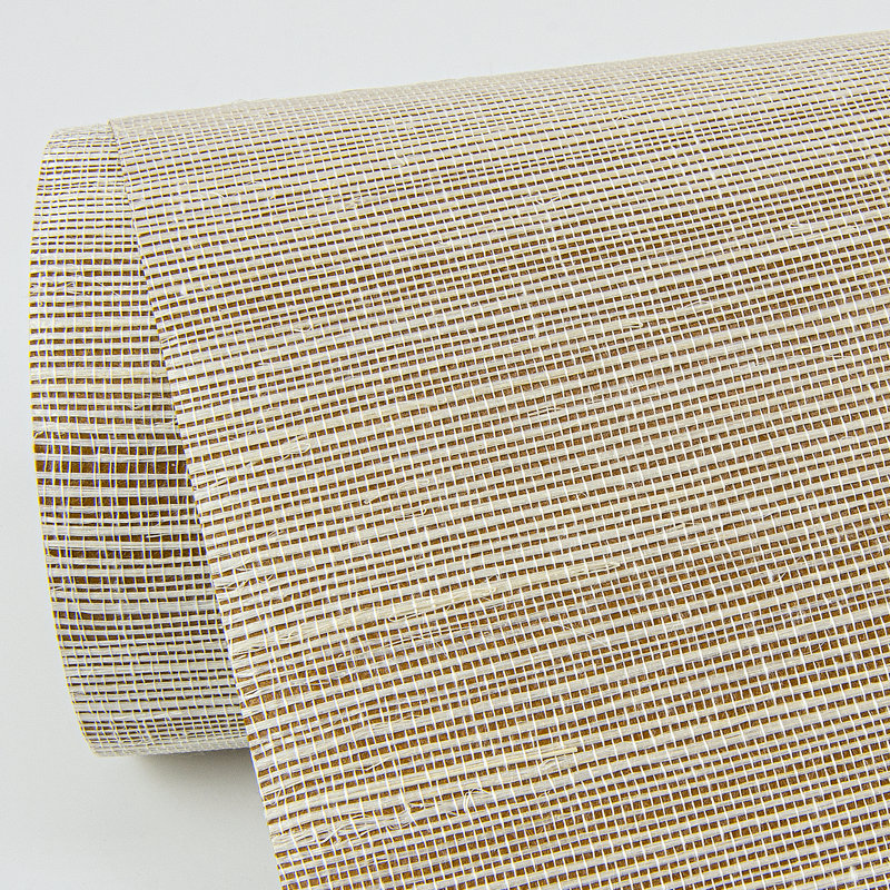 Loom Abstract Grass Cloth Wallpaper Roll, Neutral, 36" W x 24' L