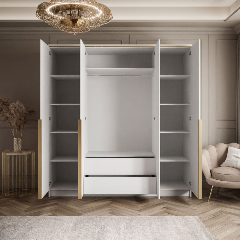 4 Door Manufactured Wood Wardrobe