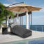 Méridienne d'extérieur, canapé de patio, lit de bronzage imperméable et résistant aux rayons UV, lit de repos inclinable et confortable pour le jardin, la piscine, la plage