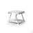 1Pc End Table High Gloss Finish Chrome Frame