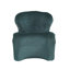 Fauteuil d'appoint en velours vert foncé avec support lombaire ergonomique et rembourrage en mousse-412115785