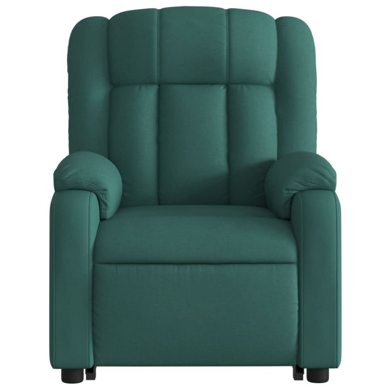 Upholstered Massage Chair, Green Fabric