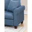 Canapé modulaire réversible en polyfibre bleu capitonné