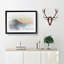 Mount Sumbing in Indonesia in Abstract - Picture Frame Drawing Print-55726257-55726255