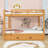 Queen Over Queen Wood Bunk Bed With Twin XL Trundle And Ladder-210383609