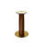 Modern Round Dining Table, 33.5" Sintered Stone Table With Wooden Leg & Gold Base, 2 - Person Kitchen Table For Small Space(Only The Negotiation Table)