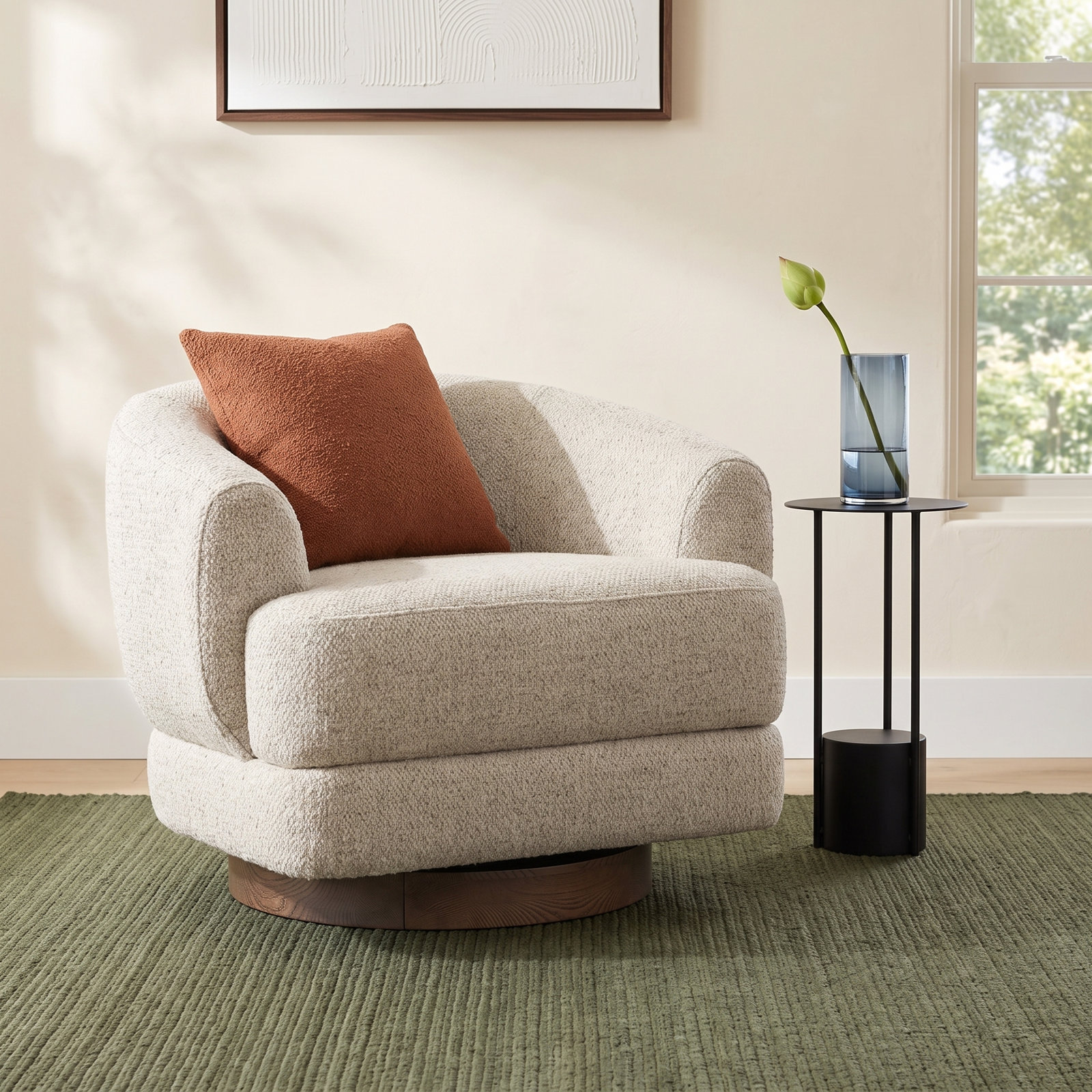 Chassia Swivel Barrel Chair