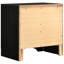 Table de chevet moderne 2 chambres - noir avec espace de rangement caché 2 tiroirs et compartiment pour articles et accessoires